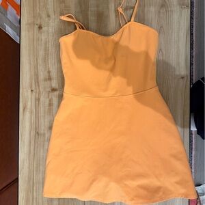 ALO Yoga Vibrant Orange Mini Dress